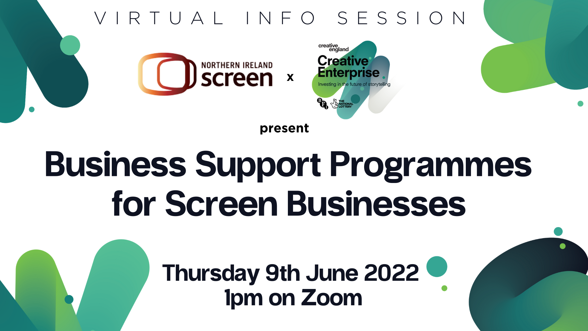 Northern Ireland Screen x Creative Enterprise present Business Support Programmes for Screen Businesses (Info Session)